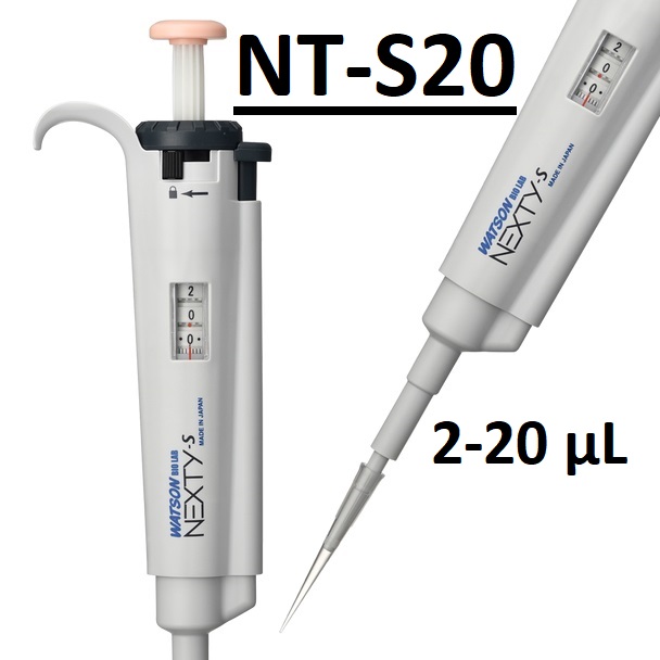 NT-S20 NEXTY-S20 Single Channel Pipette, 2-20uL 1pc/box