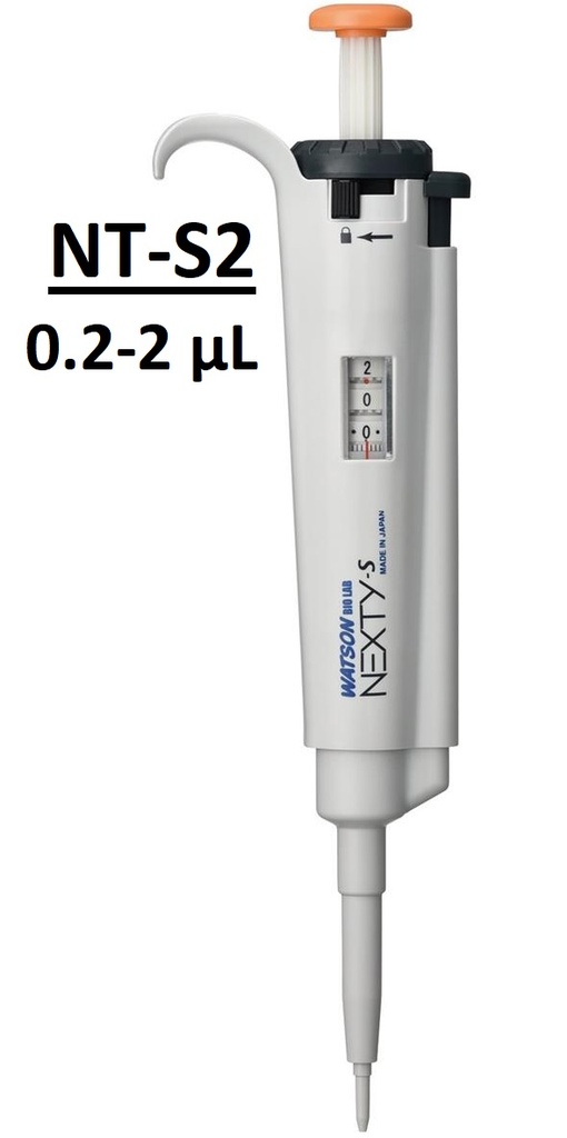 NT-S2 NEXTY-S2 Single Channel Pipette, 0.2-2uL-1pc/box