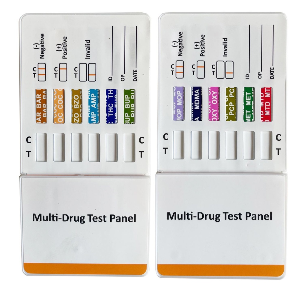 DOA-1124 Alltest Multi-Drug 12 Drugs Rapid Test Panel (25T)(AMP/BAR/BZO/COC/THC/MTD/MET/MDMA/PCP/OPI(MOP)/TCA/K2)